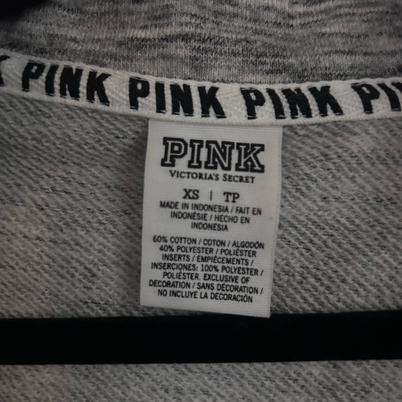 PINK Victoria's Secret Gray and White Hoodie Set - Picture 5 of 16